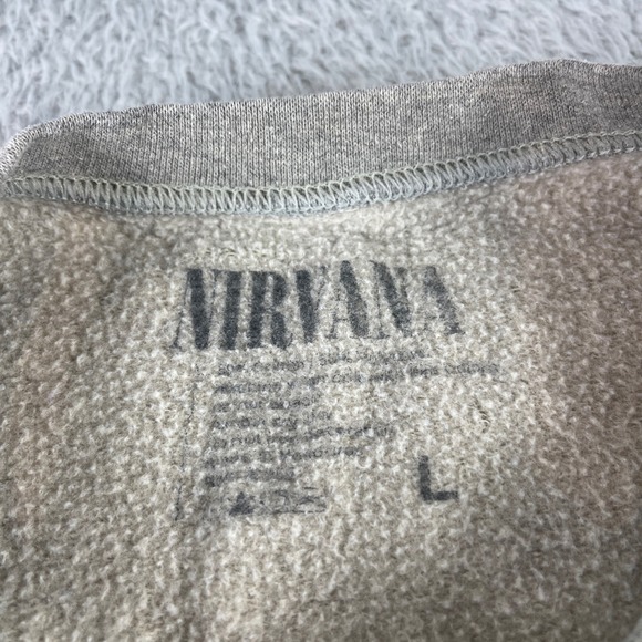 Nirvana In Utero Graphic Sweatshirt Heather Gray Crewneck Band Merch Size L - Picture 3 of 10